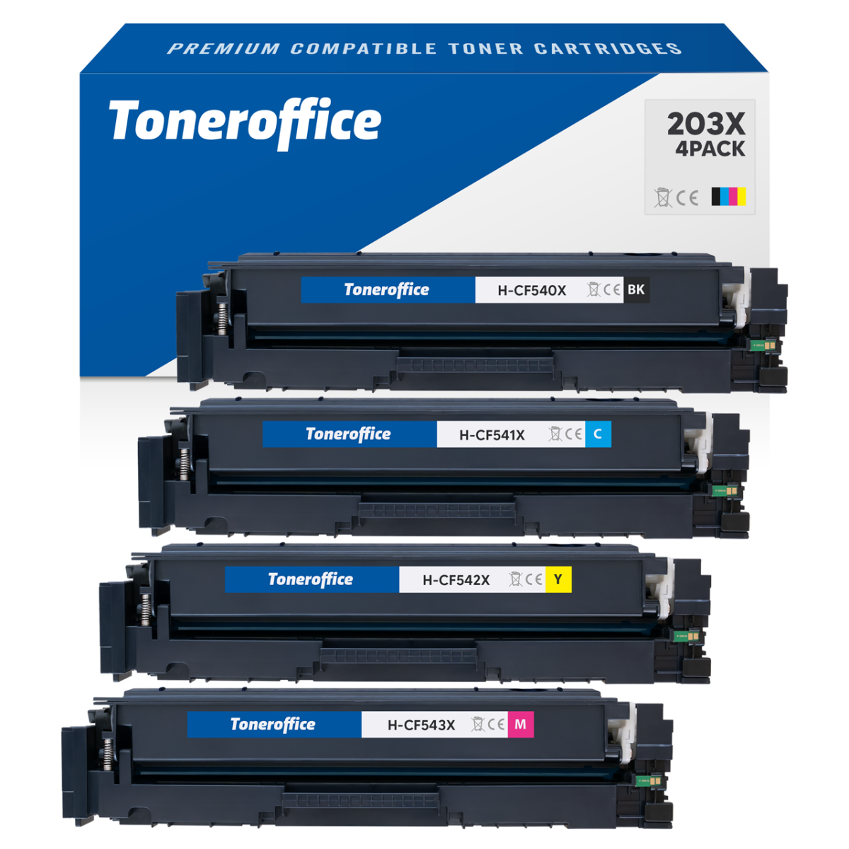 Neue Rebuilt Toner für HP Color Laserjet MFP M280 M281 M254 (203X) CF540X CF541X CF542X CF543X jetzt verfügbar!