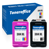 Kompatibel HP DeskJet 2632 AIO Druckerpatronen 304 XL Schwarz und Farbig 2er Set