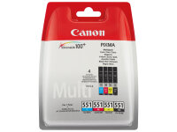 Original Canon Tintenpatrone 6509B009 standard capacity CLI-551 schwarz/cyan/magenta/gelb Multipack