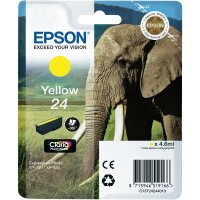 Original Epson 24 T2424 Gelb Druckerpatrone (5.1ml, ~240 Seiten)