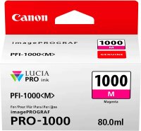 Original Canon PFI-1000 M Magenta 0548C001 Tintenpatrone (80ml)