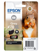Original Epson 478 XL (C13T04F64010) Druckerpatrone Grau (~200 Fotos)