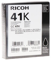 Original Ricoh 405761 GC-41 K Tintenpatrone Schwarz (~2500 Seiten)