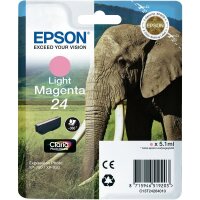 Original Epson 24 T2426 Magenta (hell) Druckerpatrone  (5.1ml, ~240 Seiten)