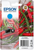 Original Epson 503 (C13T09Q24010) Cyan Druckerpatrone (~165 Seiten)
