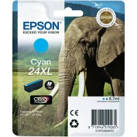Original Epson 24XL T2432 Cyan Druckerpatrone (8.7ml, ~740 Seiten, XL)