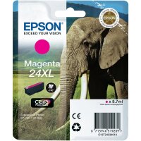 Original Epson 24XL T2433 Magenta Druckerpatrone (8.7ml, ~740 Seiten, XL)