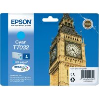 Original Epson T7032 Druckerpatrone Cyan (~800 Seiten)