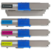 Kompatibel Oki MC 362 DN Toner 4er Set