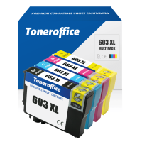Kompatibel zu Epson Home XP 4100 Druckerpatronen 603 XL 4er Set Multipack BK...