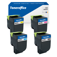 Kompatibel Lexmark CX 410 DE DTE E CX 510 DE DHE DTHE Toner 4er Spar-Set...