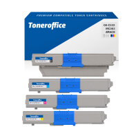 Kompatibel zu OKI C332 MC363 DN DNW Toner BK C M Y 4er Set 46508709,...