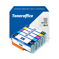 Kompatibel zu Canon PGI-530 CLI-531  Druckerpatronen PBK C M Y BK  5er Set
