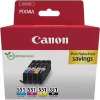 Original Canon CLI-551 4er Spar Set Druckerpatronen...