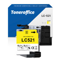 Kompatibel zu Brother LC-521Y Gelb Druckerpatrone (~500...