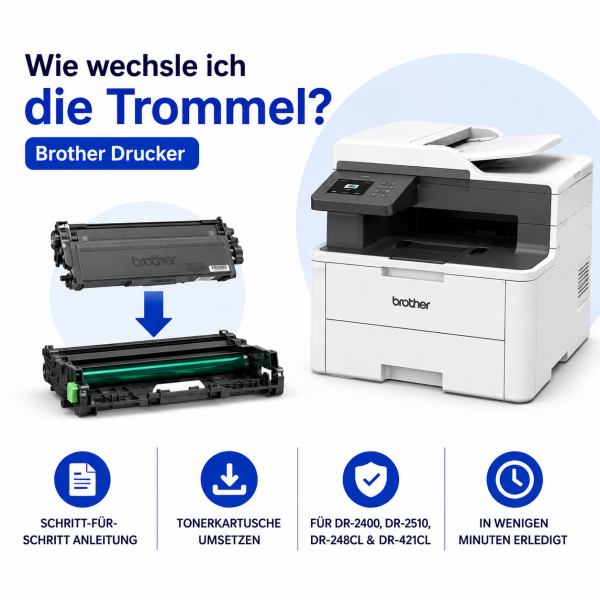 Brother Trommel wechseln – Anleitung nach Modell