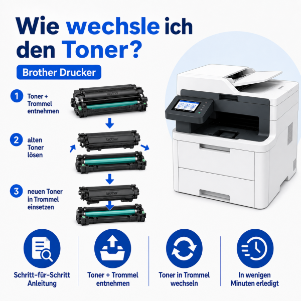 Brother Toner wechseln – Anleitung nach Modell